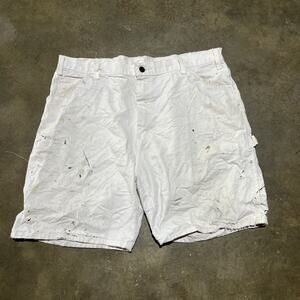 Vintage Y2k Dickies White Painters Carpenter Shorts 36x7